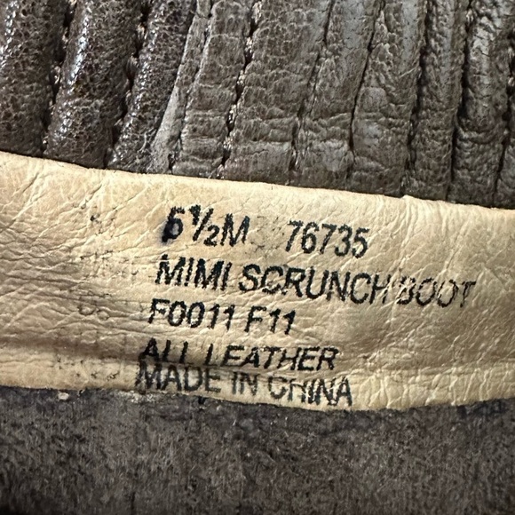 Frye Boots Knew High Brown Leather Heeled Mimi Scrunch Fall Women’s Size 6.5 - Picture 9 of 11